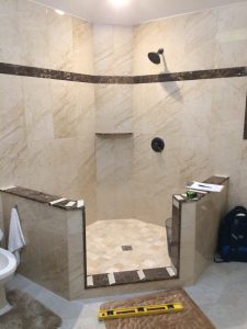 Neo Angle shower enclosure installation