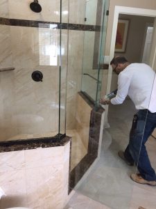 Neo Angle shower enclosure installation