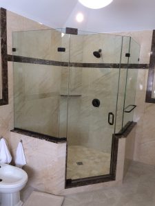 Neo Angle shower enclosure installation