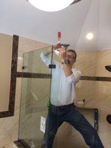 Neo Angle shower enclosure installation