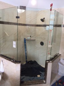 Neo Angle shower enclosure installation