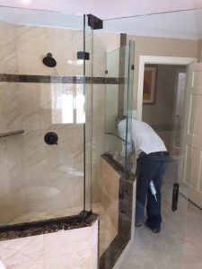 Neo Angle shower enclosure installation