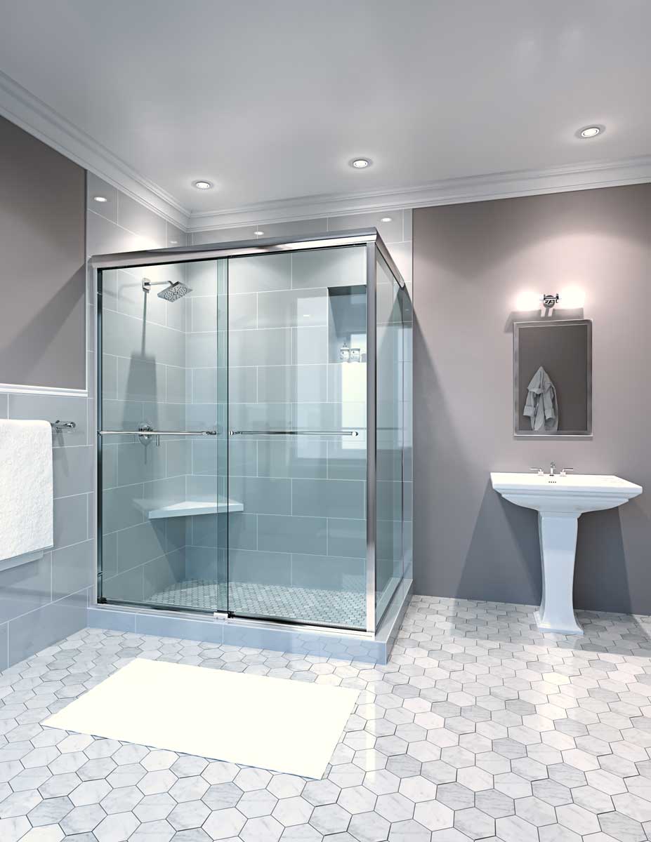 Epic ByPass Series Full Length Sliding Glass Shower Doors
