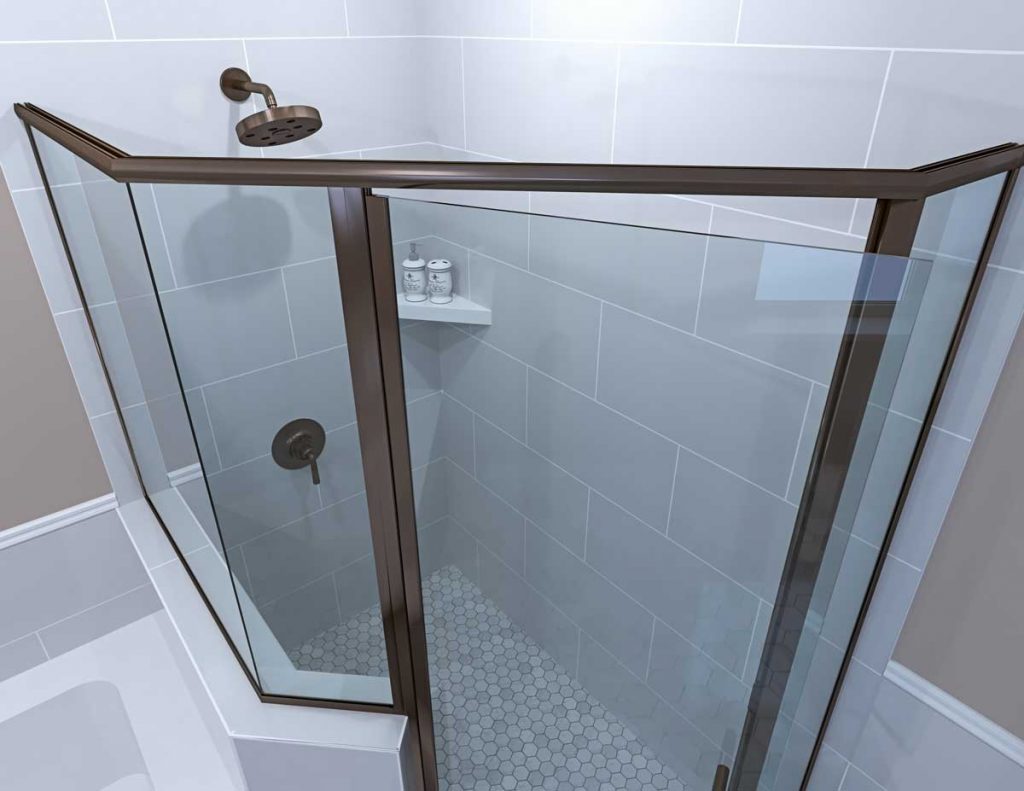 GlassCrafters frameless hinged shower door