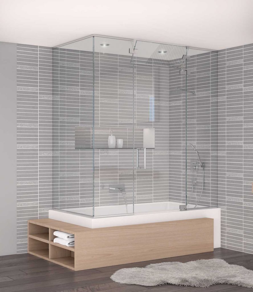 Majestic Frameless Shower Door In Bathroom