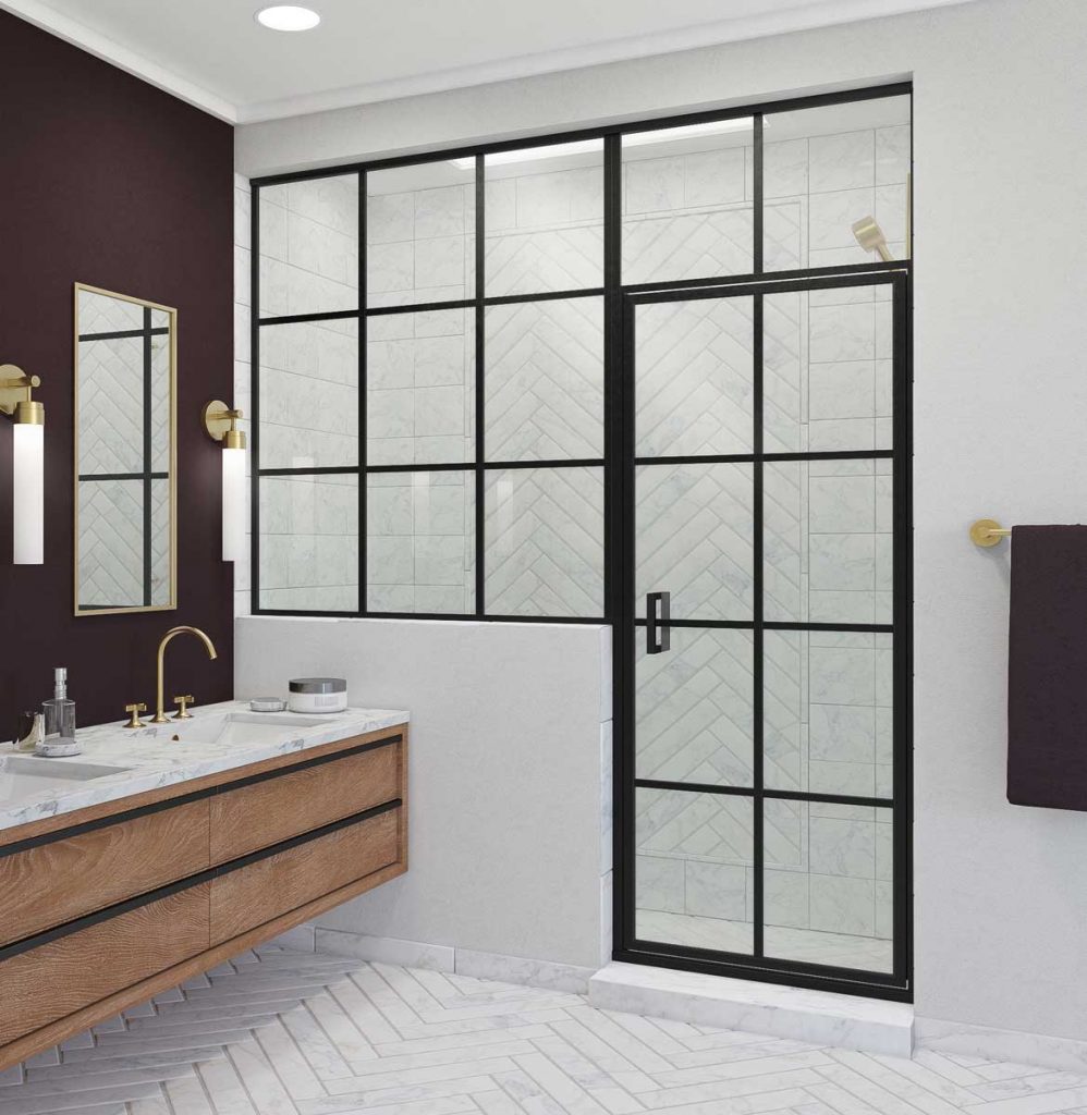 Metropolis Art Deco Shower Doors