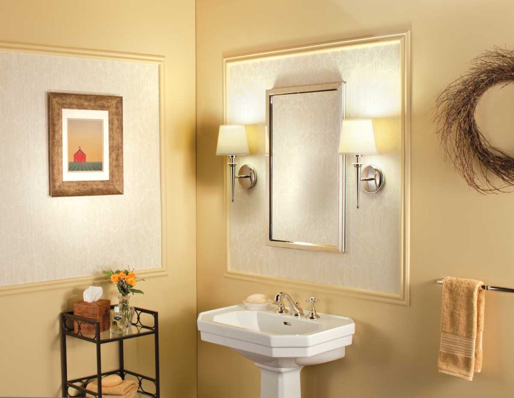 Trinity mirrored medicine cabinet in bathroom