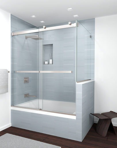 framed shower doors,  stainless steel framed shower doors, black framed shower doors, frameless shower doors, glass frameless shower doors 