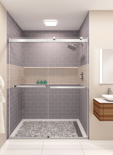 equalis shower door, shower door bumper guards, regal shower doors, high end shower door hardware, shower door hardware manufacturers