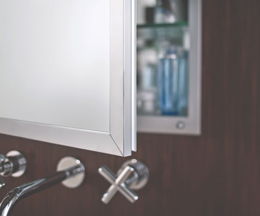 modern medicine cabinets, contemporary medicine cabinets, semi frameless shower doors