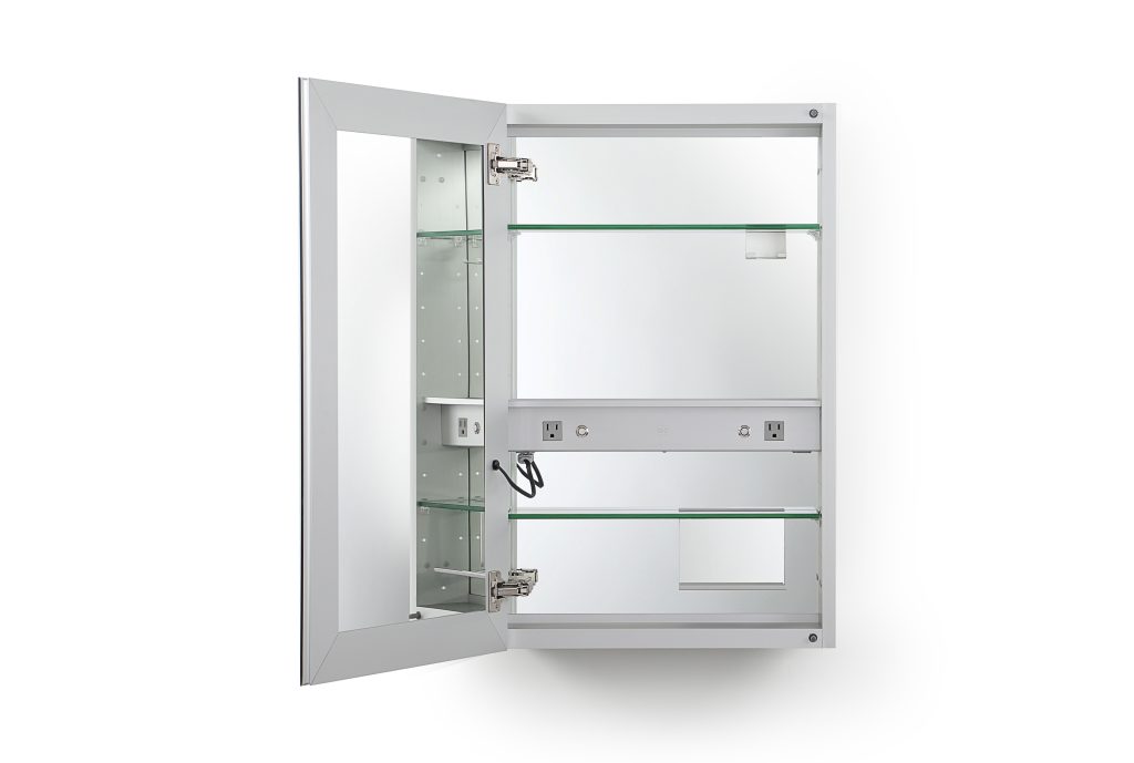 Trinity mirrored medicine cabinet shelves